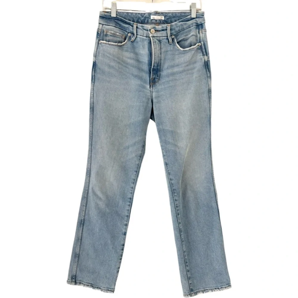 Good American Good Curve Straight Leg Jean in Blue Size 6/28 - Picture 7 of 12